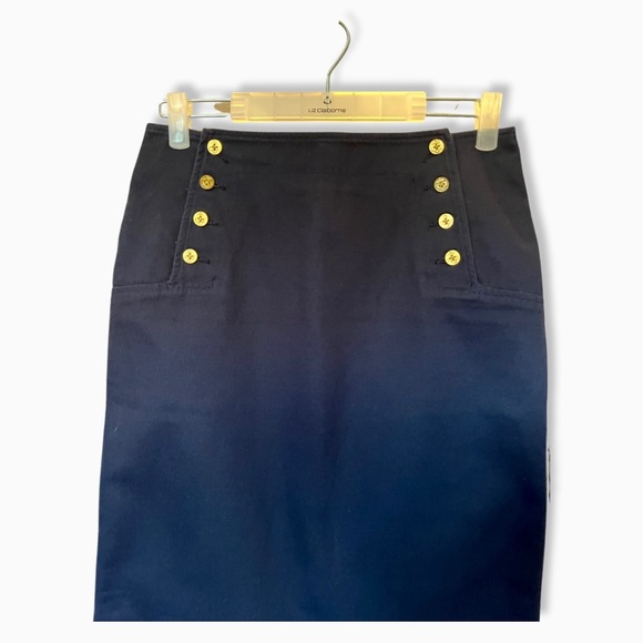 Ralph Lauren Navy Midi Skirt - Picture 2 of 7